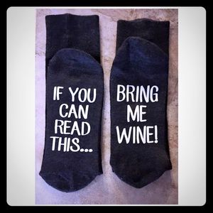 Socks with funny sayings, wine socks, gag gift